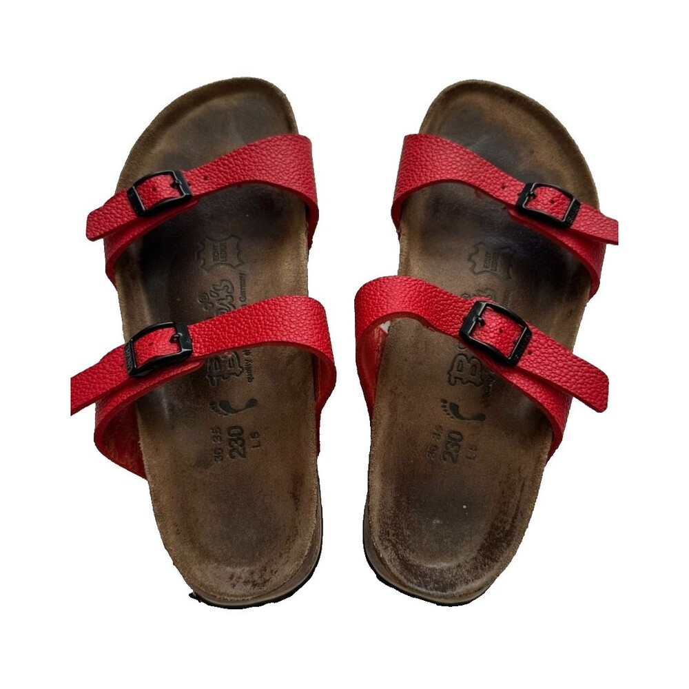 Birki’s by Birkenstock Sidney Red Two Strap Sandals Size 35/36 US 5